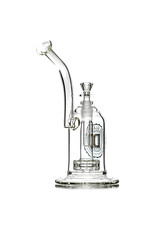 Diesel 10" 75x5mm Bubbler Rig with Barrel Perc, matching Ashcatcher and Slide by Diesel Glass