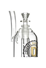Diesel 10" 75x5mm Bubbler Rig with Barrel Perc, matching Ashcatcher and Slide by Diesel Glass