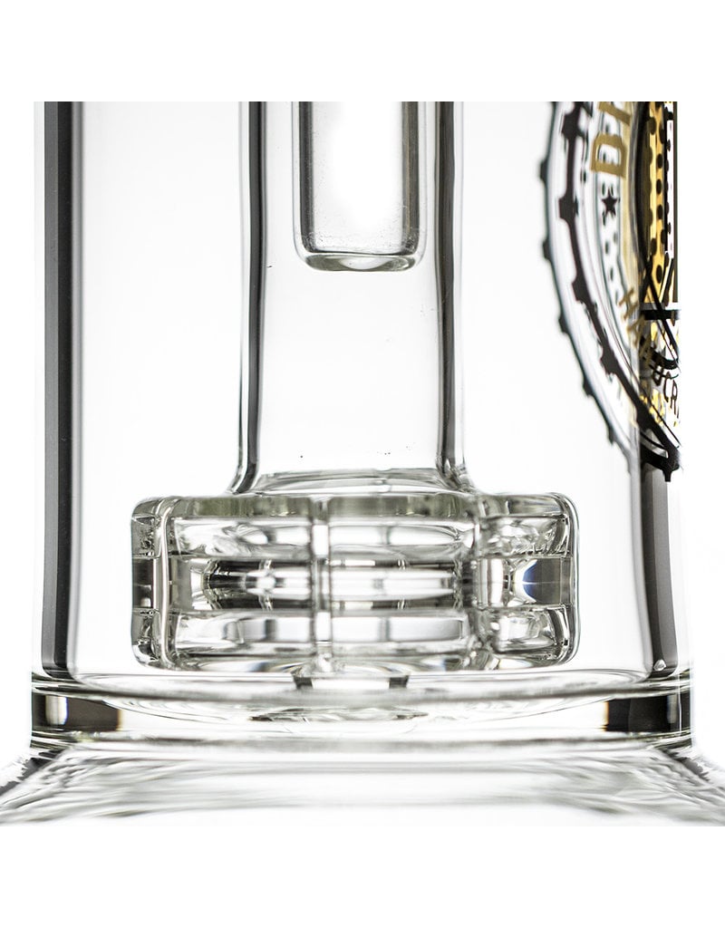 Diesel 10" 75x5mm Bubbler Rig with Barrel Perc, matching Ashcatcher and Slide by Diesel Glass