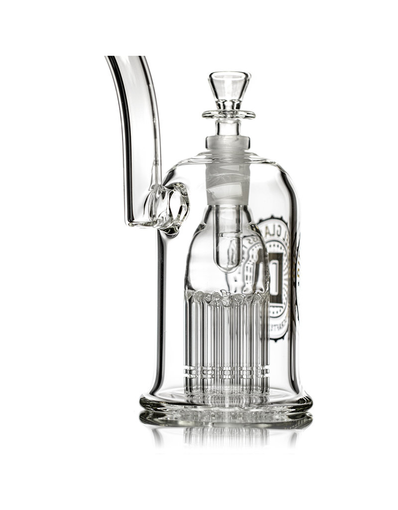 Diesel 9" 75x5mm Bubbler Rig with Palm Tree Perc, matching Ashcatcher and Slide by Diesel Glass