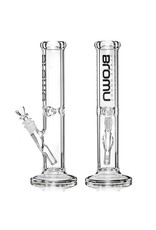 12" 14mm 50x5mm Straight Bong with BLACK FOIL Logo Accent, removable downstem and slide by BLOWN Glass Goods