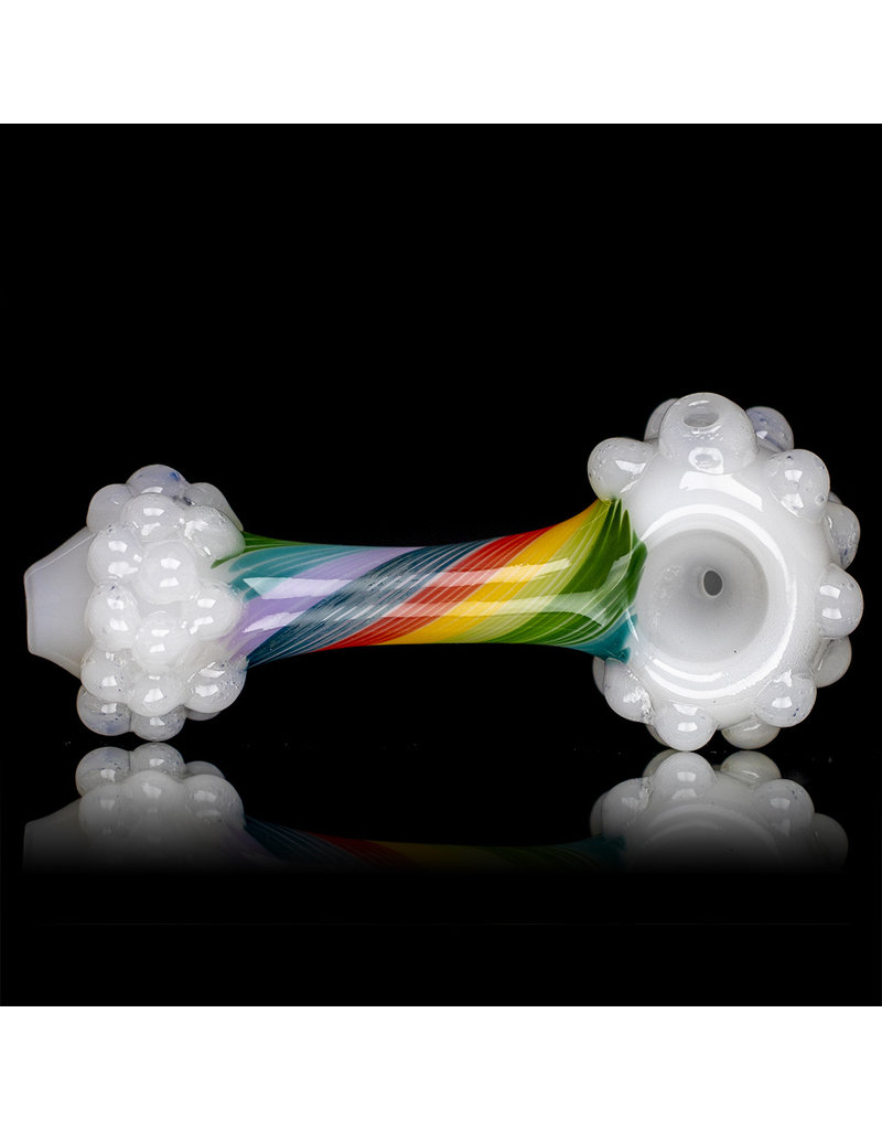 4" RAINBOW CLOUD Glass Dry pipe by Jellyfish Glass