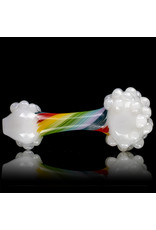 4" RAINBOW CLOUD Glass Dry pipe by Jellyfish Glass