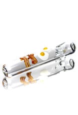 6" Glass Steamroller Pipe Wake N Bacon by BW Glass