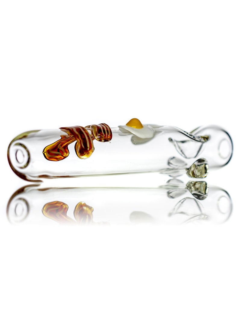 6" Glass Steamroller Pipe Wake N Bacon by BW Glass