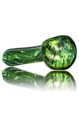 4" Glass Pipe Dry Unobtainium Swirl on GREEN by RG Glass