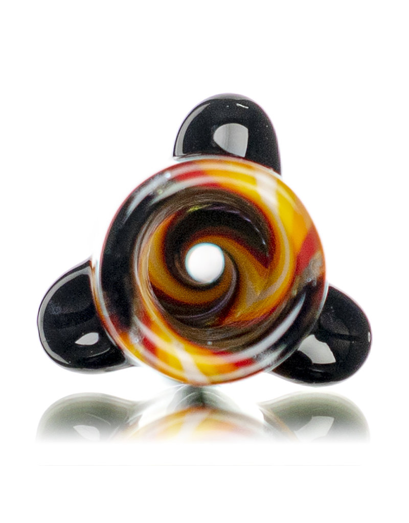 Gurk 4" Fully Worked Dichro Accented Lined Glass Chillum A by GURK Glass