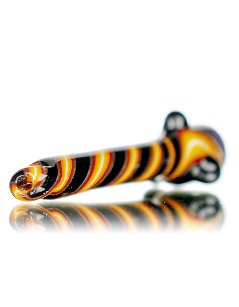 Gurk 4" Fully Worked Dichro Accented Lined Glass Chillum A by GURK Glass