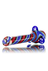 Gurk 4" Fully Worked Dichro Accented Lined Glass Chillum D by GURK Glass