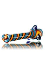 Gurk 4" Fully Worked Dichro Accented Lined Glass Chillum E by GURK Glass