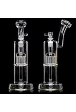 Leisure 12" 14mm Water Bong Double Bubs with  removable downstem and matching slide by Leisure Glass