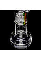 Leisure 12" 14mm Water Bong Double Bubs with  removable downstem and matching slide by Leisure Glass