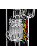 Leisure 12" 14mm Water Bong Double Bubs with  removable downstem and matching slide by Leisure Glass