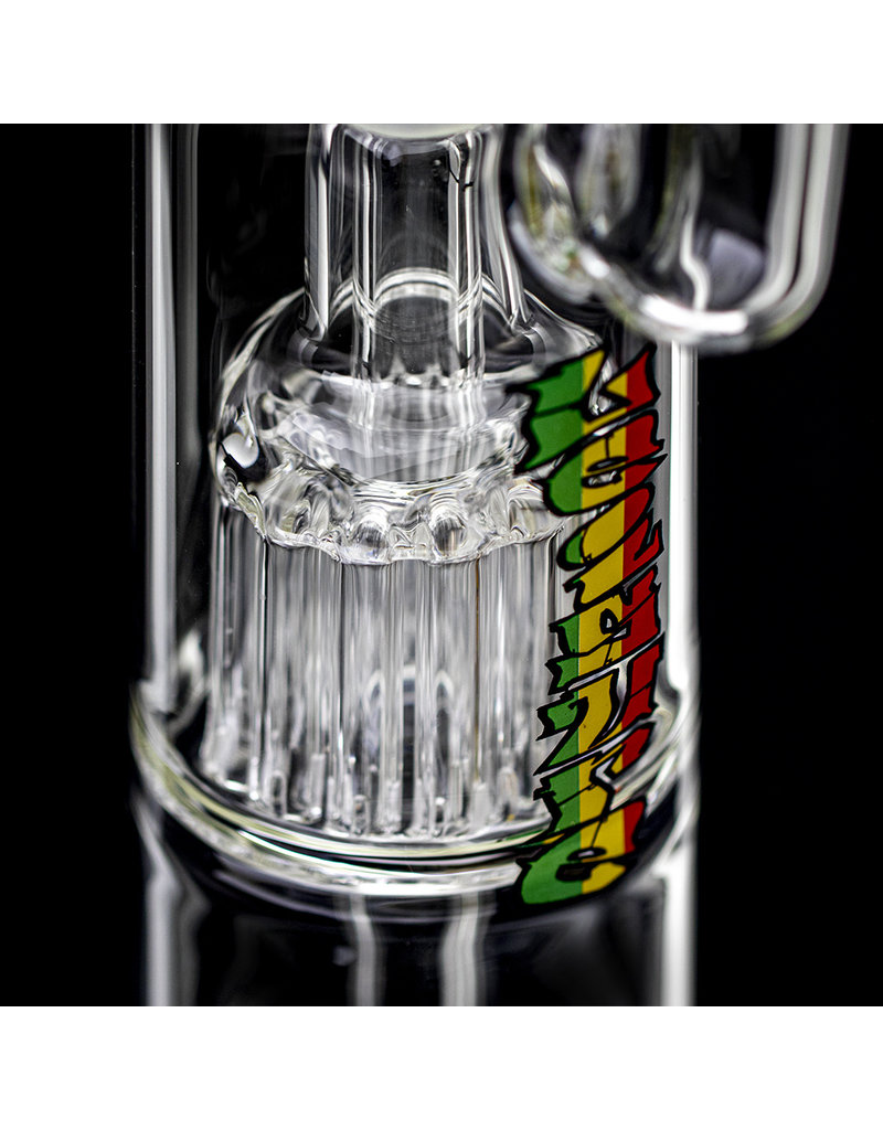 Leisure 12" 14mm Water Bong Double Bubs with  removable downstem and matching slide by Leisure Glass