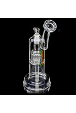 Leisure 12" 14mm Water Bong Double Bubs with  removable downstem and matching slide by Leisure Glass