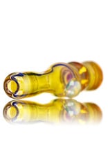 Key Glass Co 4" Gold Fume Glass Chillum with Yellow Wrap Accented Bowl by KGC