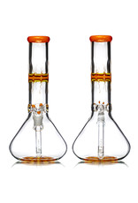 HVY Glass 14mm 12" 50x5mm ORANGE Beaker Bong with downstem and slide by HVY Glass (A)