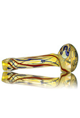5" Glass Dry Pipe Inside Out Lined Fume (E) Honeycomb Cap by EKG Glass