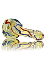 5" Glass Dry Pipe Inside Out Lined Fume (E) Honeycomb Cap by EKG Glass