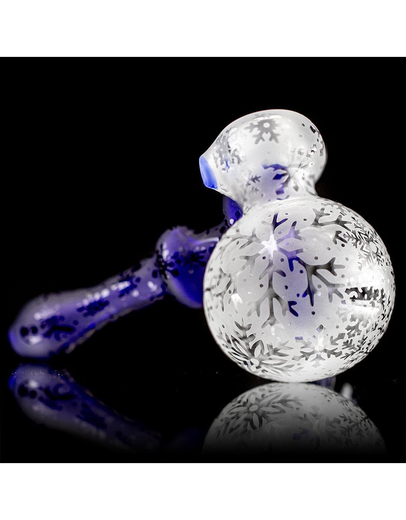 Inner Vision Glass 6" Cobalt Winter Wonders Sidecar Bubbler by Witch DR x Inner Vision Glass