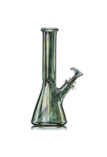 11" 14mm 40x5mm Green Anodized Glass Beaker Water Bong by Left Coast Glass