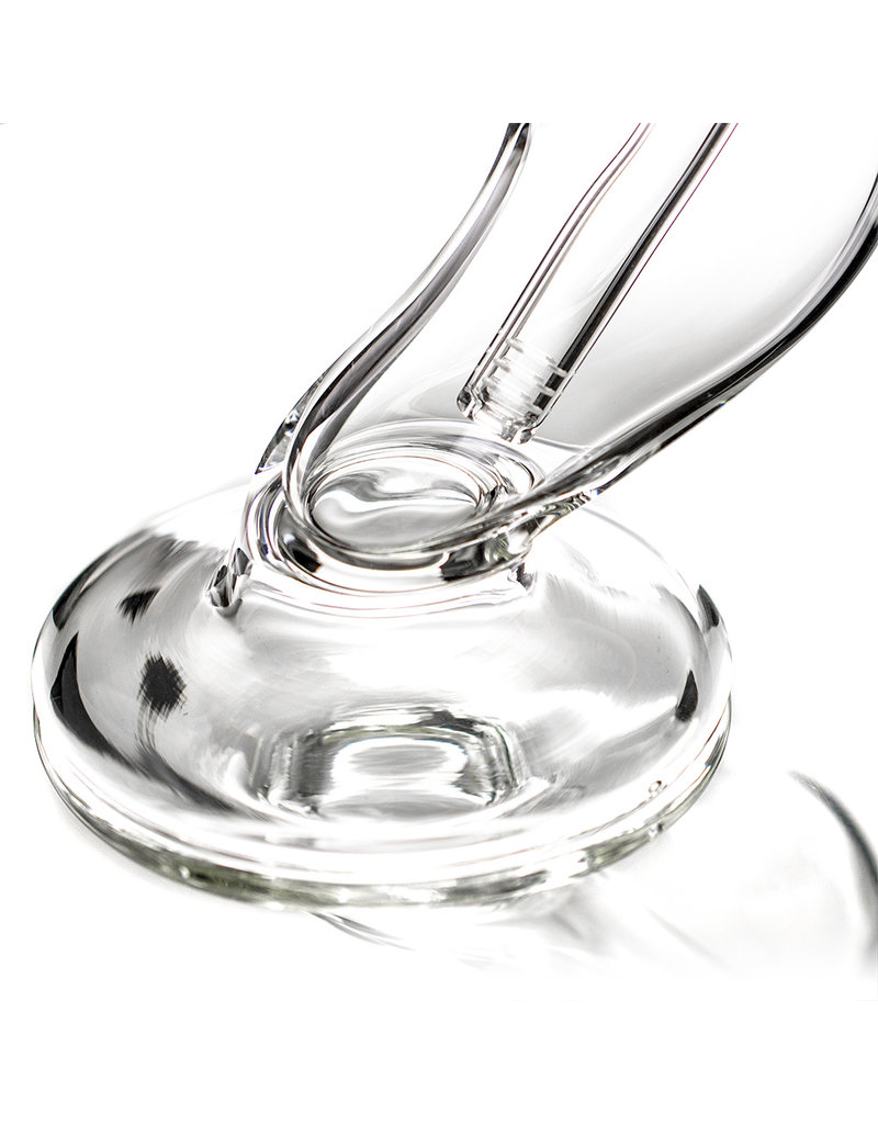 10" 14mm 50x9 Small Clear Glass Zong Bong by SOLID Glass