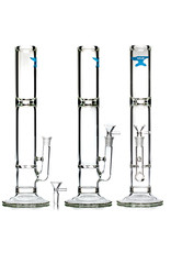 14" 14mm 50x7 Turbine Cut Water Bong with Matching Slide by SOLID Glass