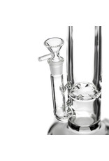 14" 14mm 50x7 Turbine Cut Water Bong with Matching Slide by SOLID Glass
