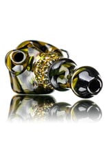 Koy Glass 4" Glass Pipe Black Fume Princess by Koy Glass