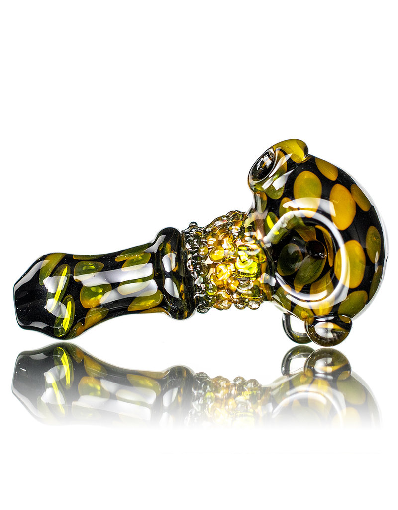 Koy Glass 4" Glass Pipe Black Fume Princess by Koy Glass