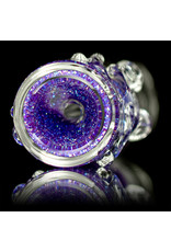 3" Purple Glitter Glass Chillum Onie by Hitide Glassworks