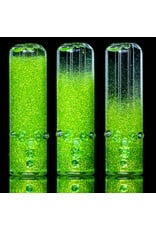 3" Green Glitter Glass Chillum Onie by Hitide Glassworks
