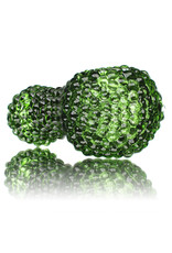 5"Dark Green Jumbo Bling Bowl by Drs Glass