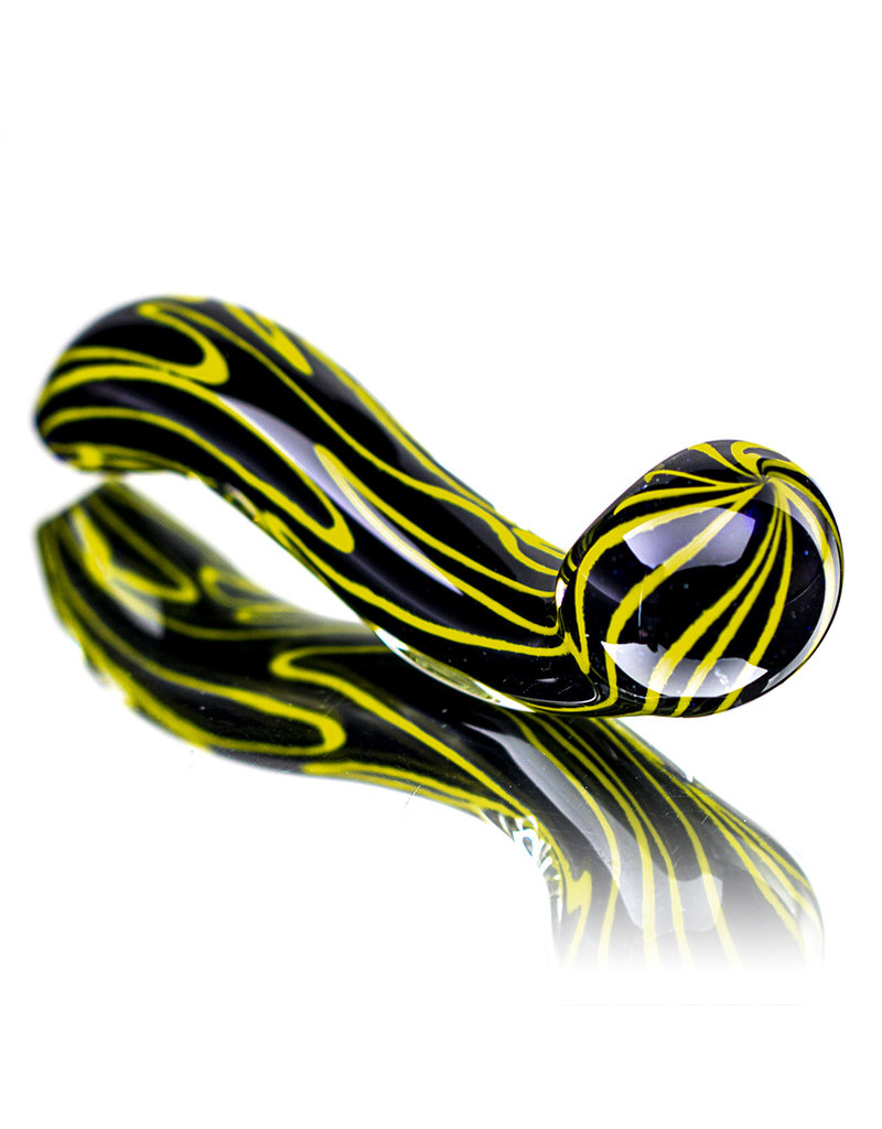 5" Glass Dry Pipe Squiggle Sherlock (A) by California Glass