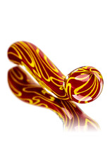 5" Glass Dry Pipe Squiggle Sherlock (B) by California Glass