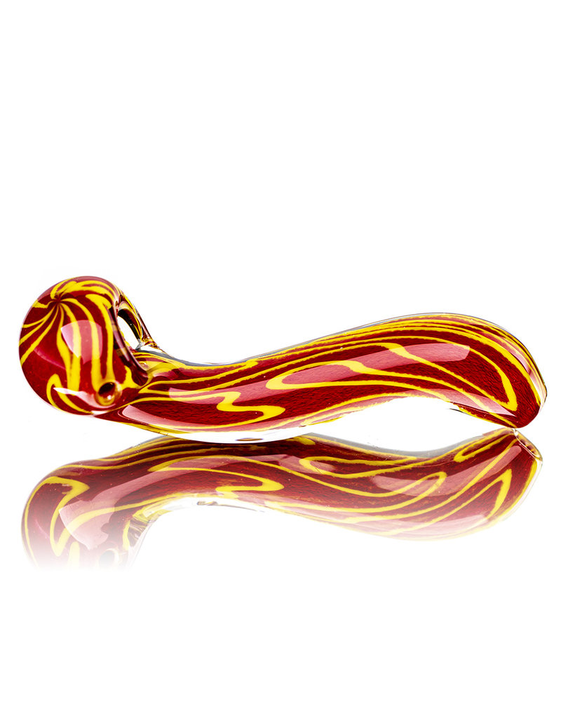 5" Glass Dry Pipe Squiggle Sherlock (B) by California Glass