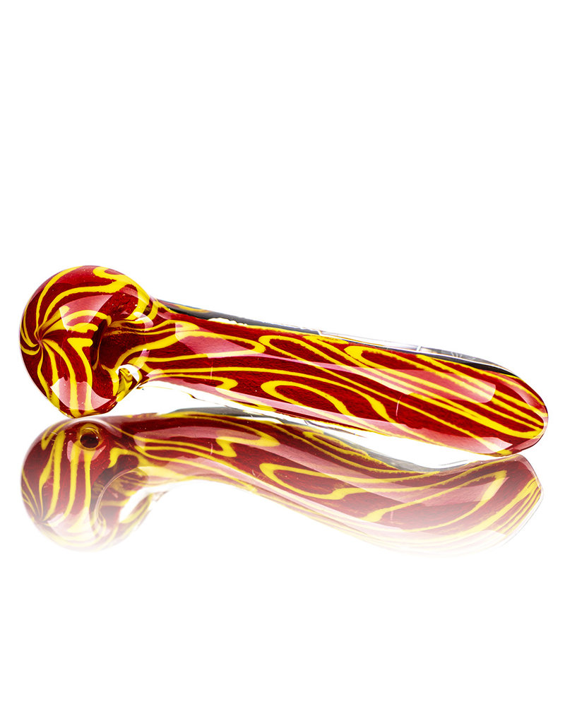 5" Glass Dry Pipe Squiggle Sherlock (B) by California Glass