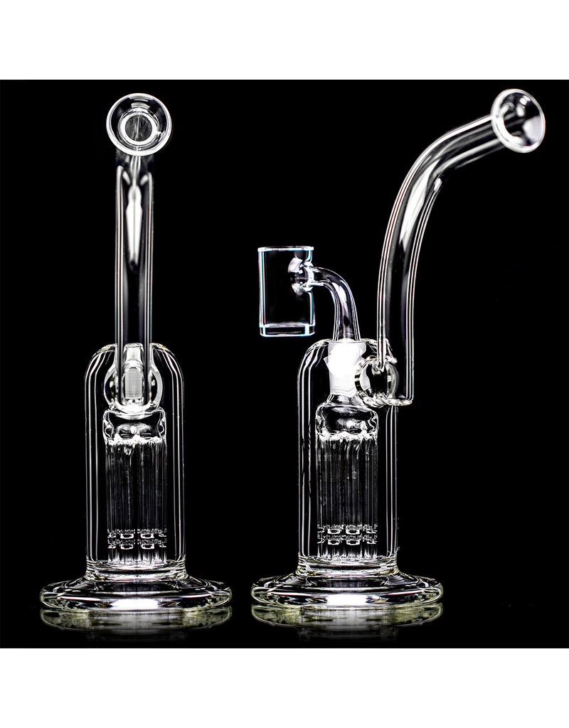 Diesel 9" 14mm 44x4 8 Arm Tree Perc Sherlock Rig by Diesel Glass with Quartz Banger