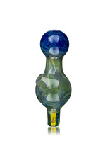 25mm Marbled Blue Dream Glass Bubble Carb Cap by Messy Glass