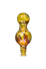 25mm Marbled Pineapple Express Glass Bubble Carb Cap by Messy Glass