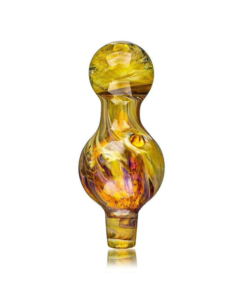 25mm Marbled Pineapple Express Glass Bubble Carb Cap by Messy Glass