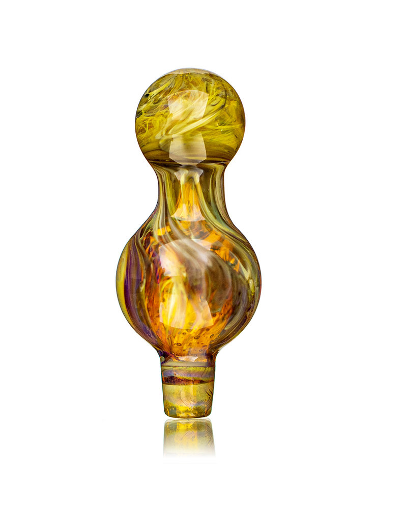25mm Marbled Pineapple Express Glass Bubble Carb Cap by Messy Glass
