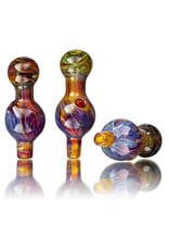 25mm Marbled Purple Haze Glass Bubble Carb Cap by Messy Glass