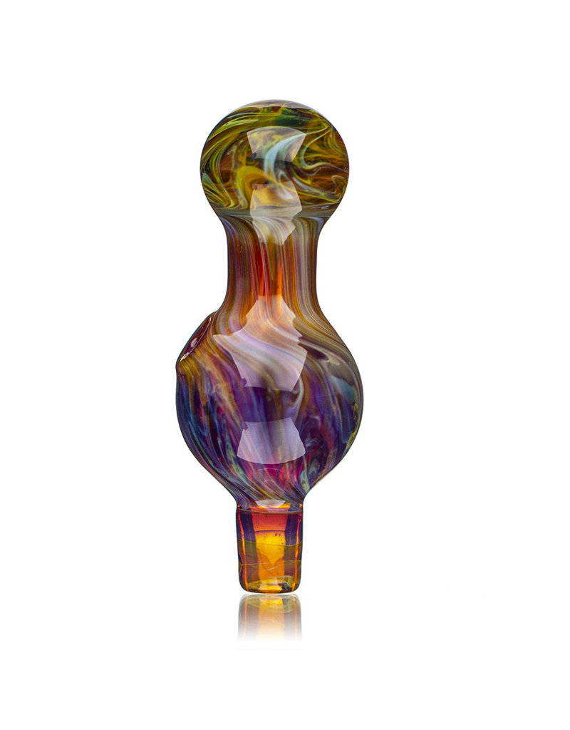 25mm Marbled Purple Haze Glass Bubble Carb Cap by Messy Glass