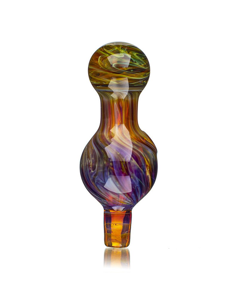 25mm Marbled Purple Haze Glass Bubble Carb Cap by Messy Glass