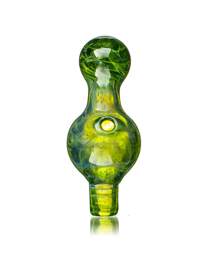 25mm Marbled Sour Diesel Glass Bubble Carb Cap by Messy Glass