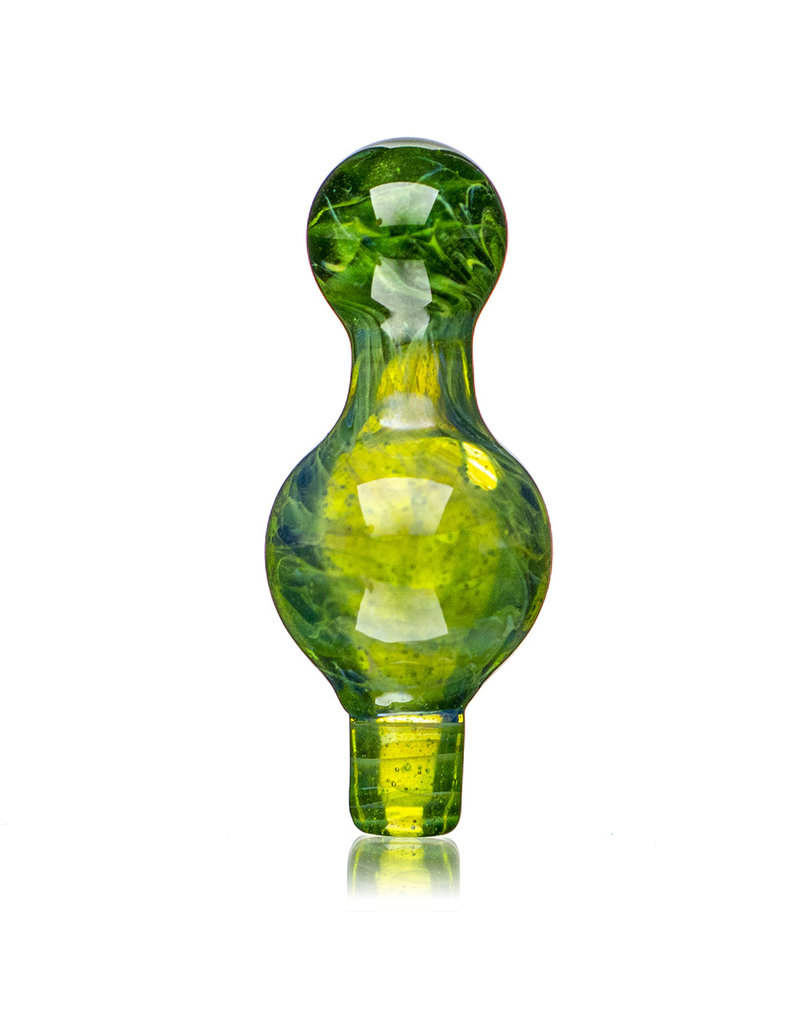 25mm Marbled Sour Diesel Glass Bubble Carb Cap by Messy Glass