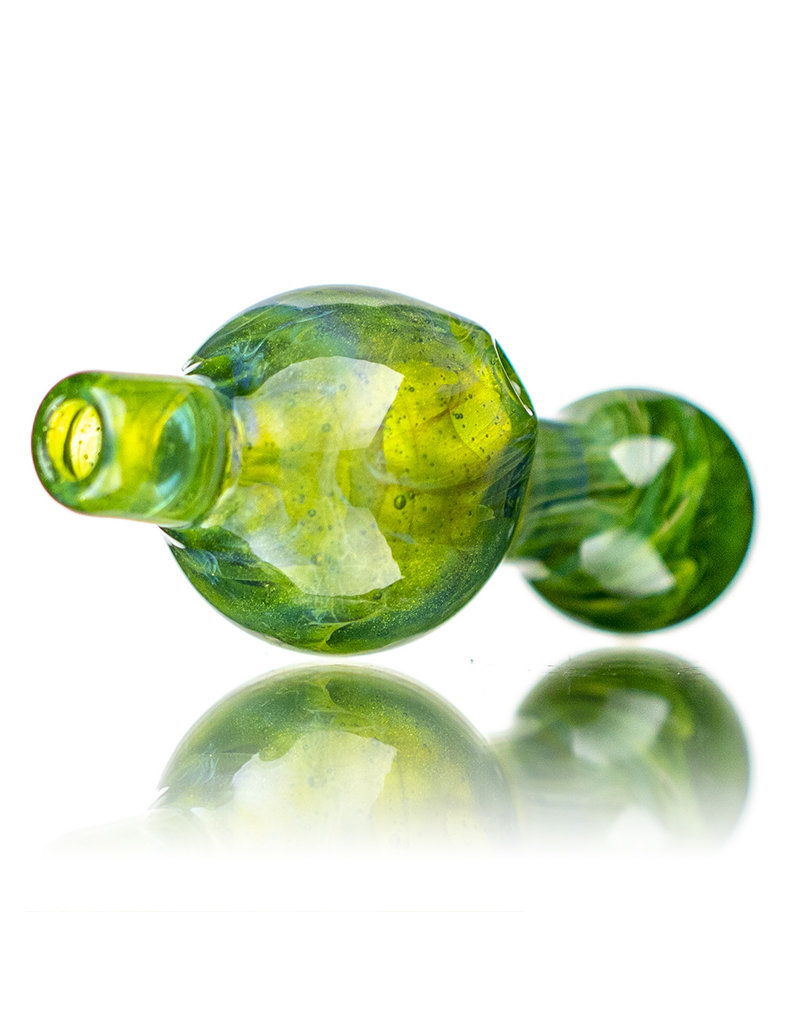 25mm Marbled Sour Diesel Glass Bubble Carb Cap by Messy Glass
