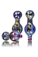 25mm Marbled Purple Urkle Glass Bubble Carb Cap by Messy Glass