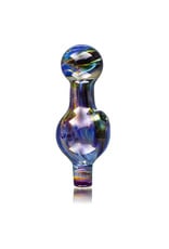 25mm Marbled Purple Urkle Glass Bubble Carb Cap by Messy Glass